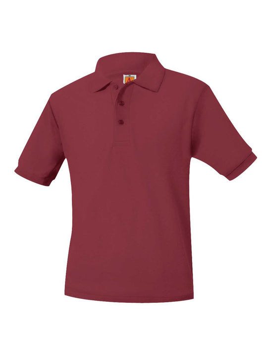 Unisex Pique Knit Short Sleeve Shirt - 8761 - Cardinal