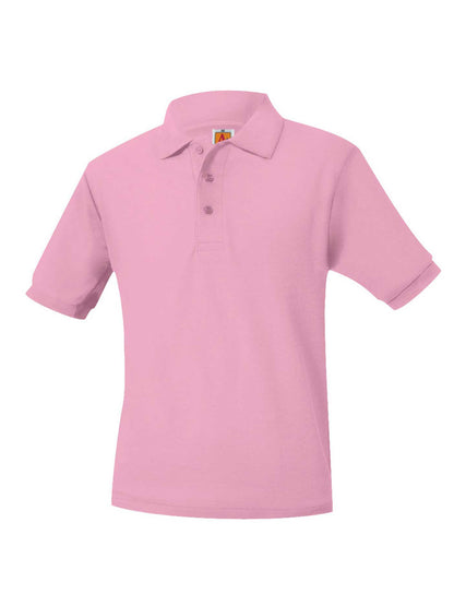 Unisex Pique Knit Short Sleeve Shirt - 8761 - Pink
