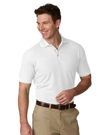 Unisex Pique Knit Short Sleeve Shirt - 8761 - White