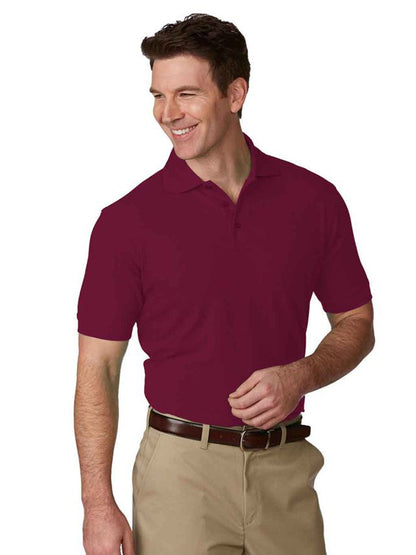 Unisex Pique Knit Short Sleeve Shirt - 8761 - Wine