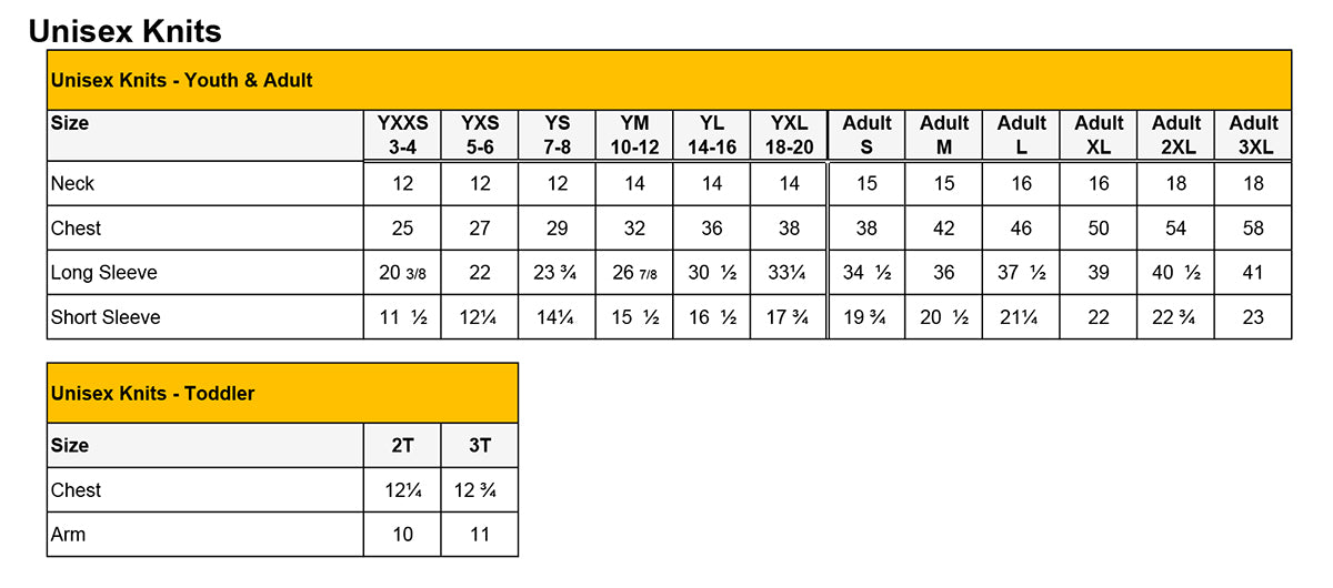 SIZECHART