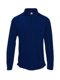 Unisex Performance Dri-Fit Jersy Knit Long Sleeve Polo - 8956 - Bright Navy