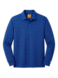 Unisex Performance Dri-Fit Jersy Knit Long Sleeve Polo - 8956 - Dark Royal
