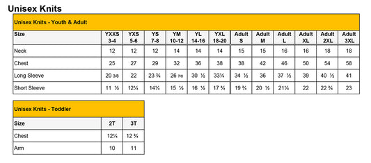 SIZECHART