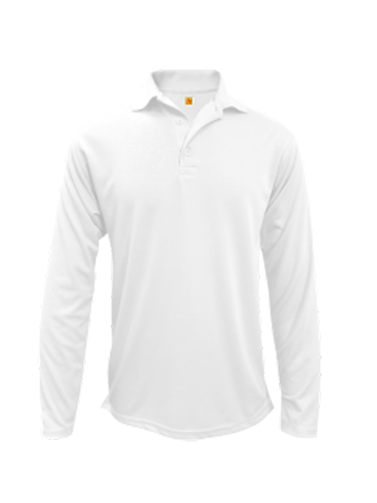 Unisex Performance Dri-Fit Jersy Knit Long Sleeve Polo - 8956 - White