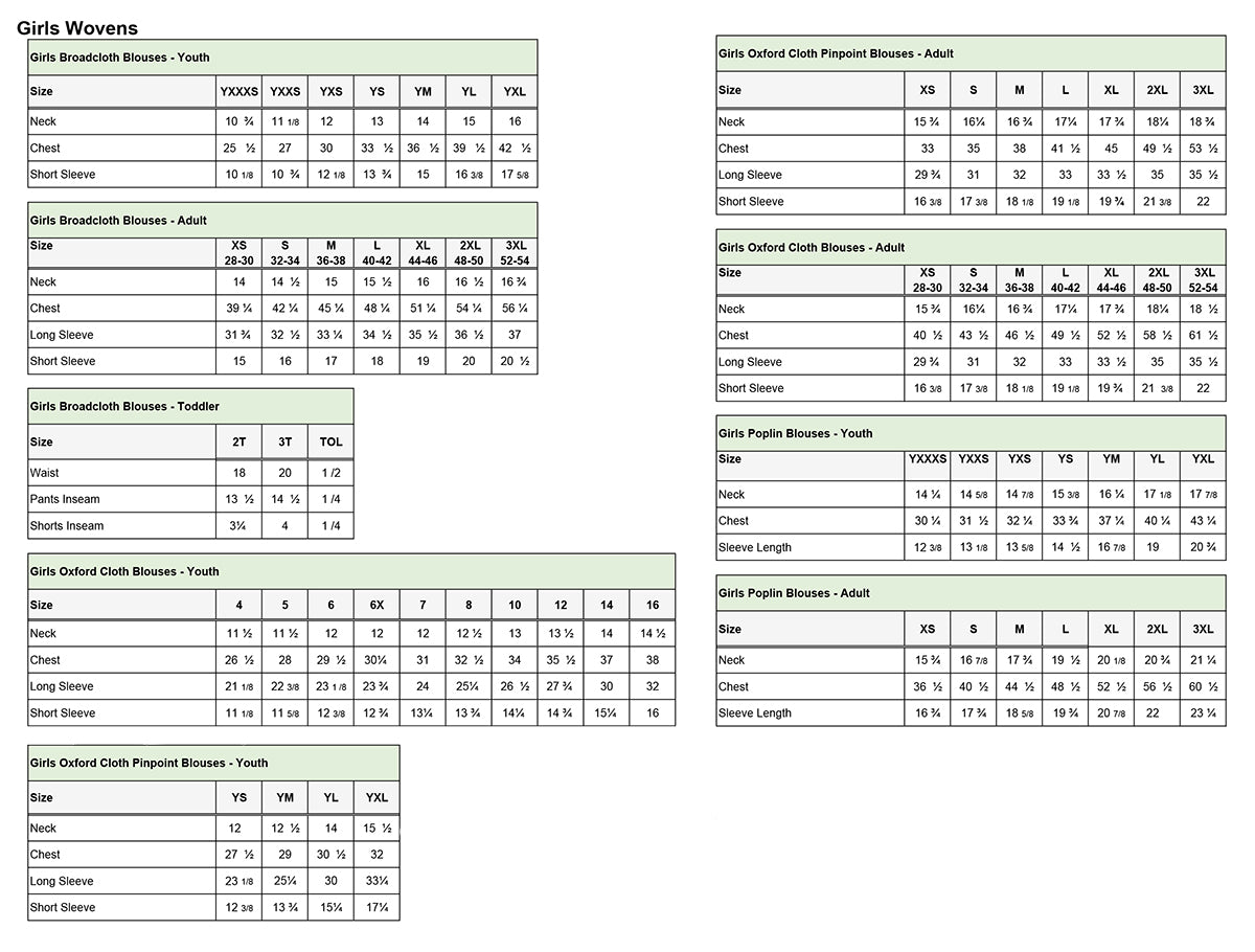 SIZECHART