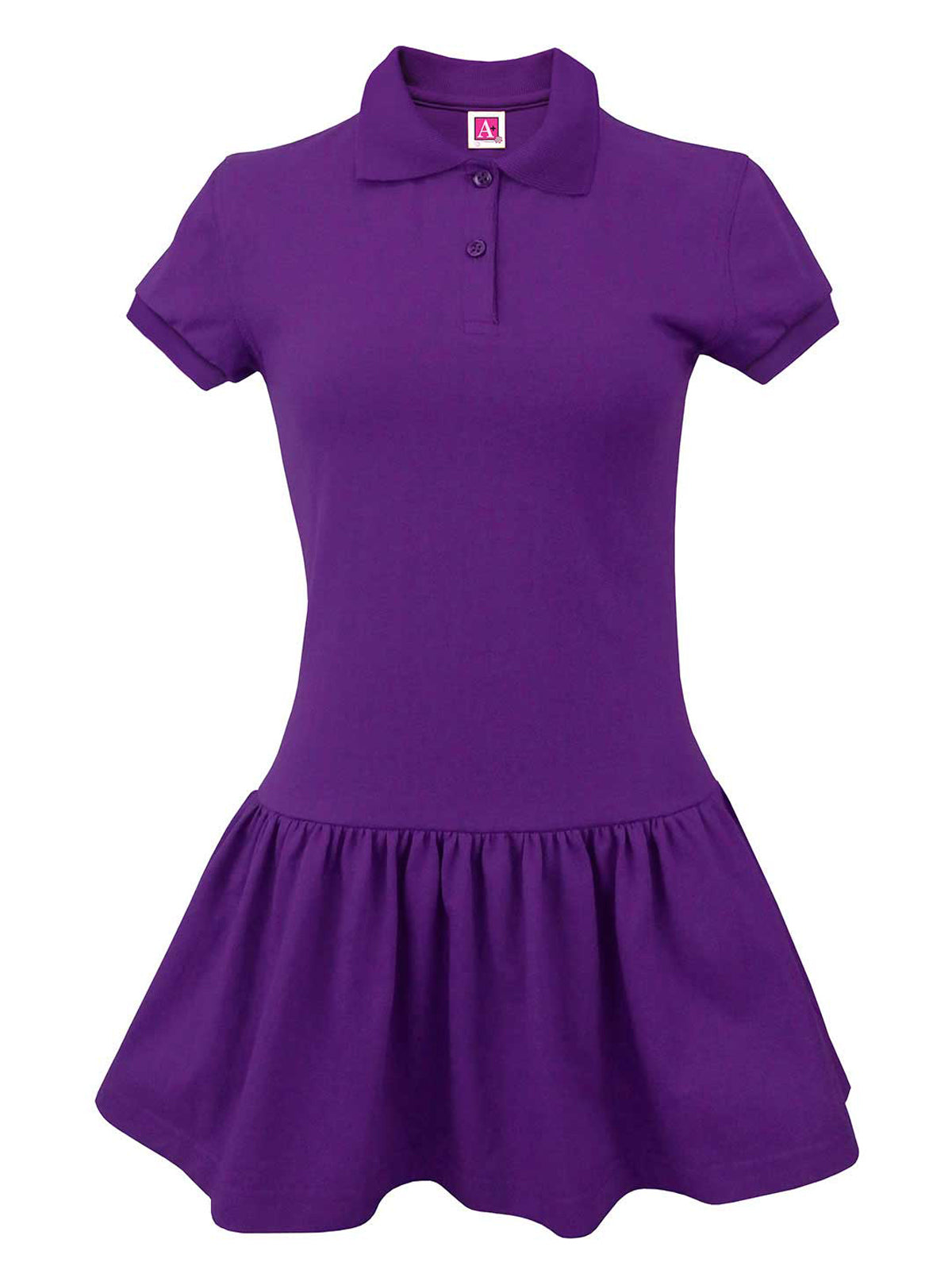 Girls' Jersey Knit Dress - 9729 - Tulane Purple