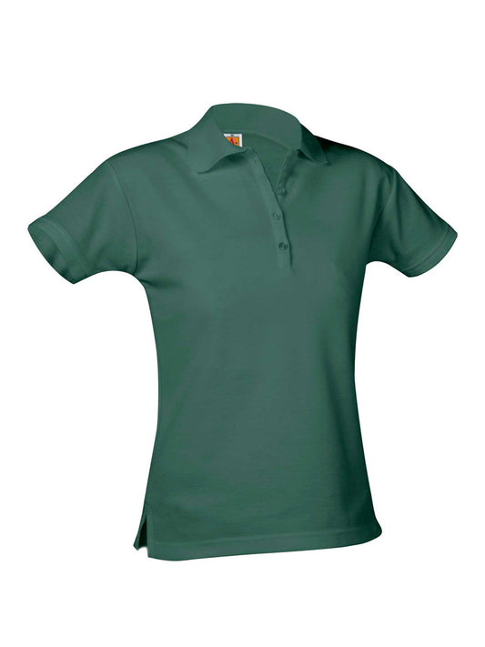 Ladies Pique Knit Short Sleeve Polo Shirt - 9735 - Dark Green