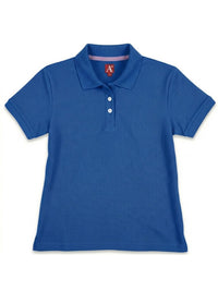 Women's Rib Trim Cuff Interlock Polo - 9737 - Dark Royal