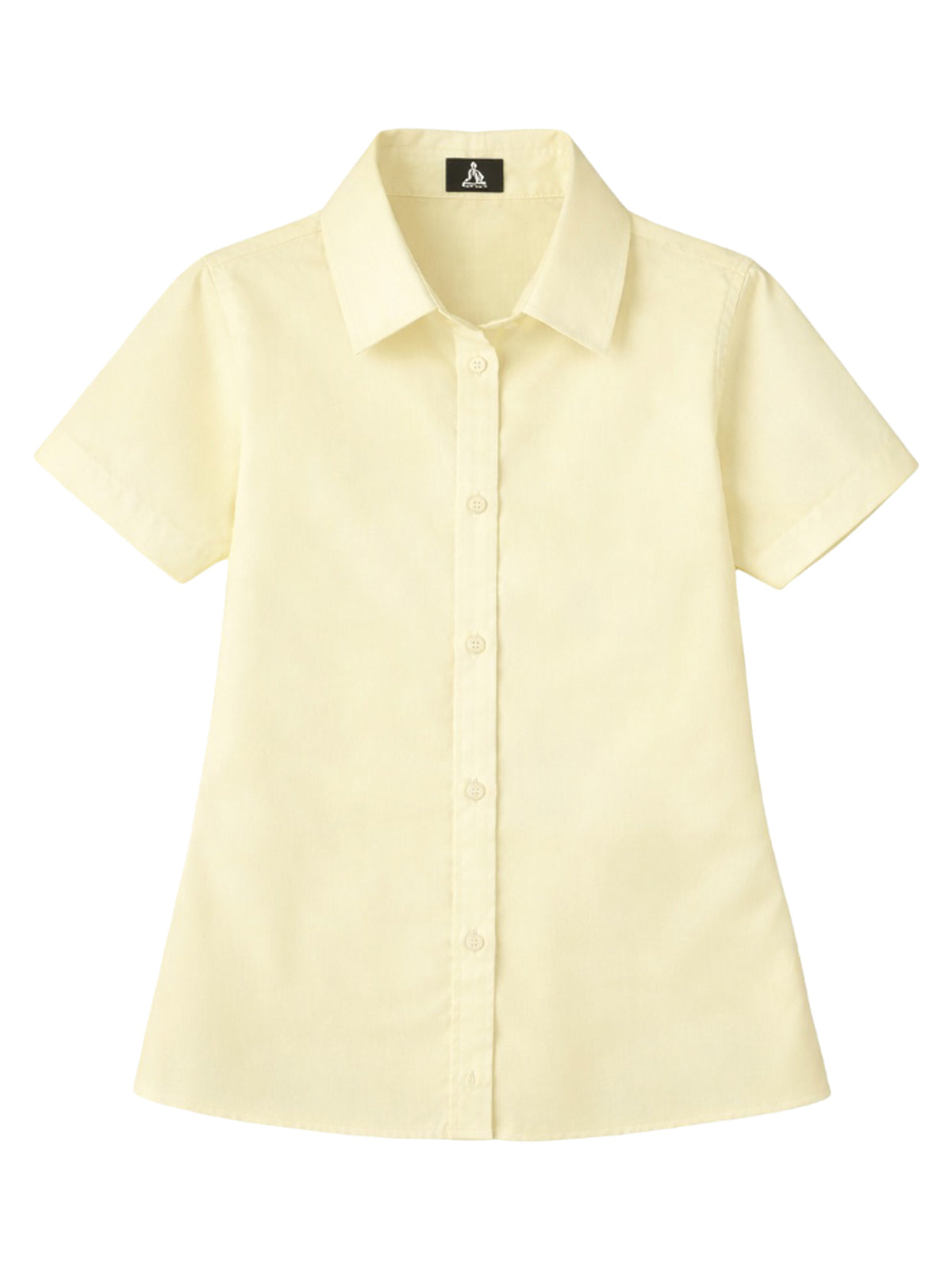 Girls Pocketless Short Sleeve Pinpoint Oxford Shirt - 9746 - Yellow