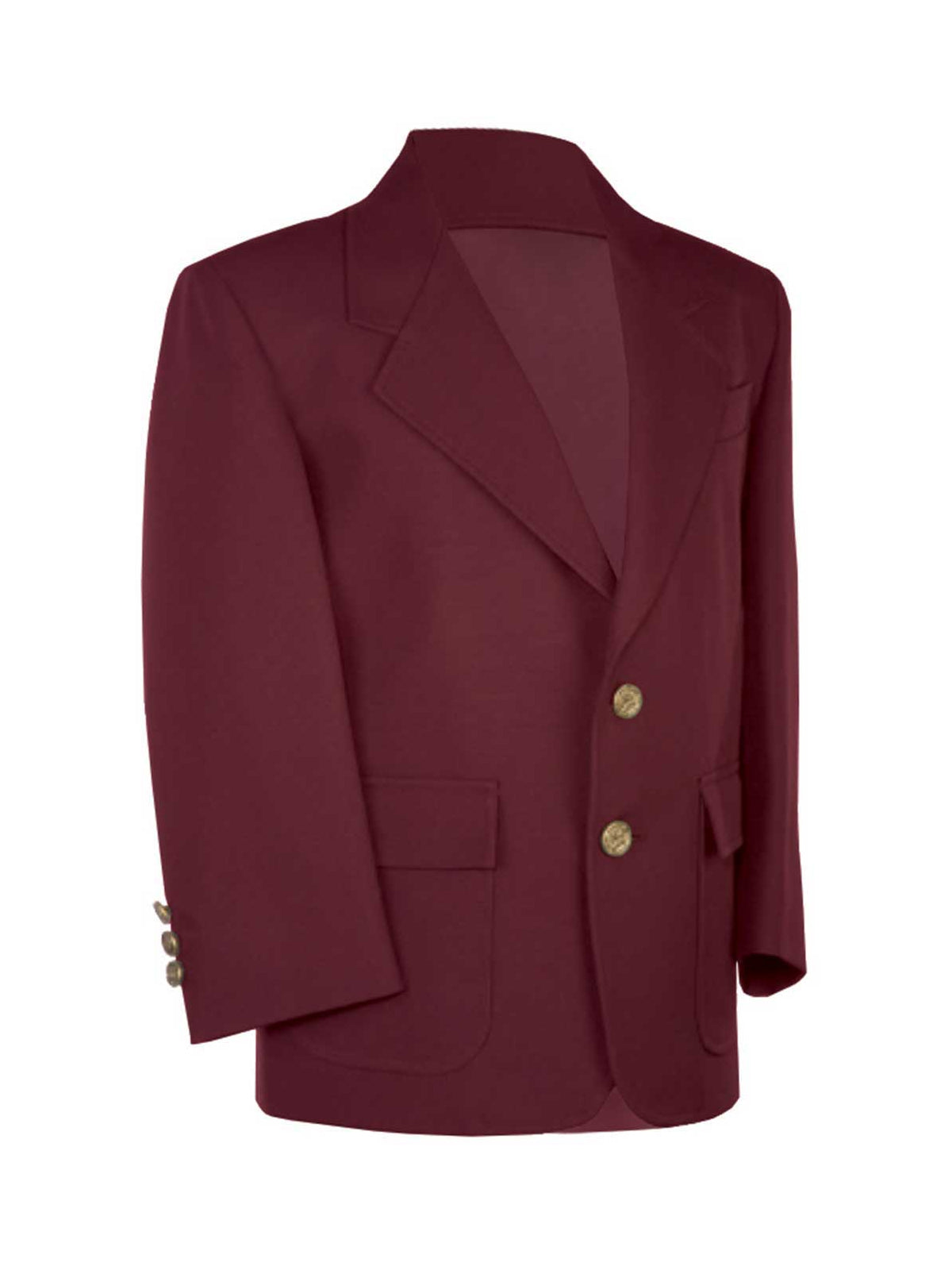 Mens 3 Pocket Single Breasted Blazer - BL0500 - Burgundy