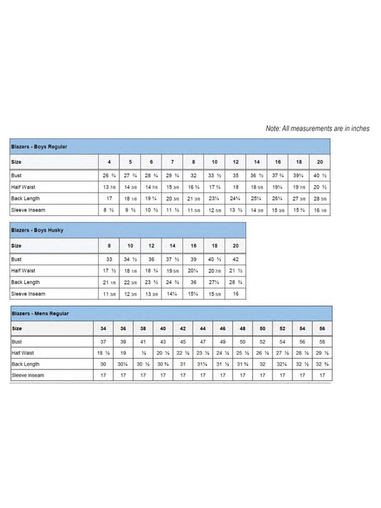 SIZECHART