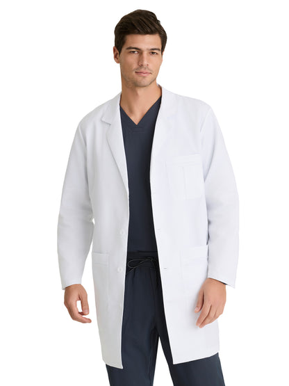 Men's Five-Pocket 37" Full-Length Noah Lab Coat - 0914 - White