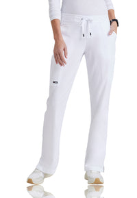 Women's Six-Pocket Straight Leg Mia Scrub Pant - 4277 - White