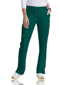 Women's Six-Pocket Straight Leg Mia Scrub Pant - 4277 - Hunter Green
