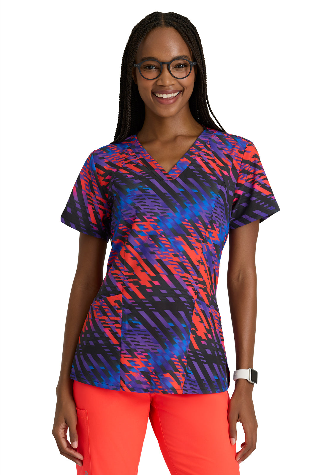 Women's V-Neck Thrive Scrub Top - 5107 - Radiant Prism