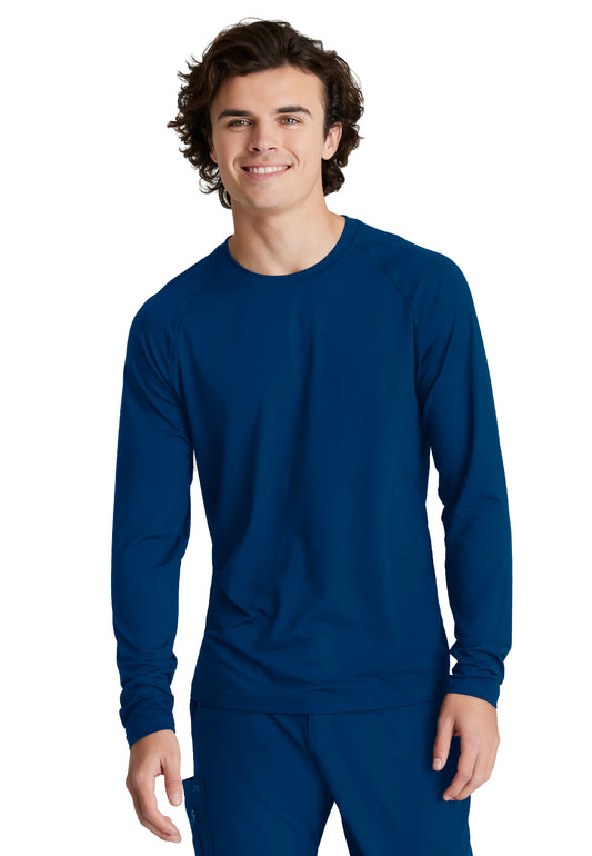 Men's Long Sleeve Surge Underscrub Tee - BOK803 - Indigo (Navy)