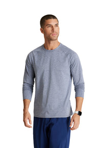 Men's Long Sleeve Surge Underscrub Tee - BOK803 - Indigo Heather