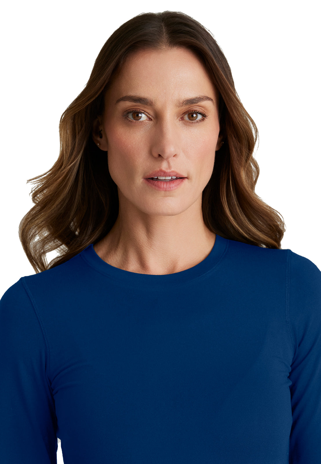 Women's Long Sleeve Accelerate Underscrub Tee - BOK804 - Indigo (Navy)