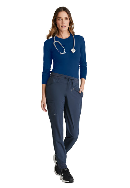 Women's Long Sleeve Accelerate Underscrub Tee - BOK804 - Indigo (Navy)