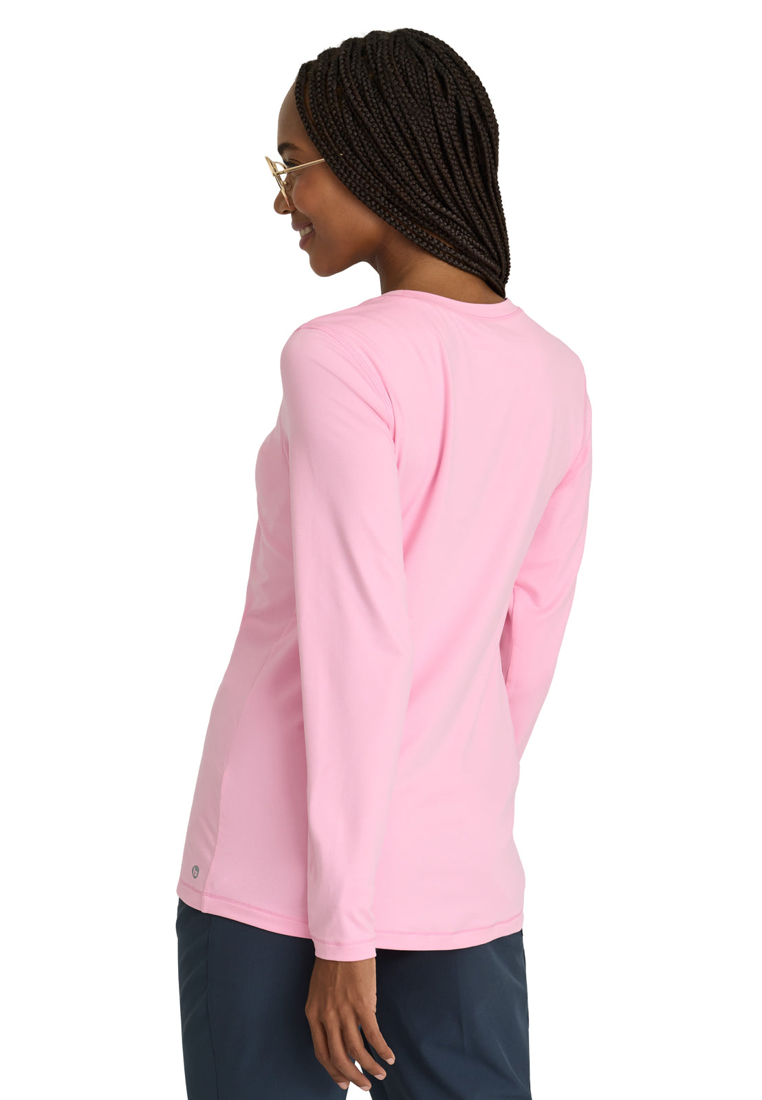 Women's Long Sleeve Accelerate Underscrub Tee - BOK804 - Fresh Carnation