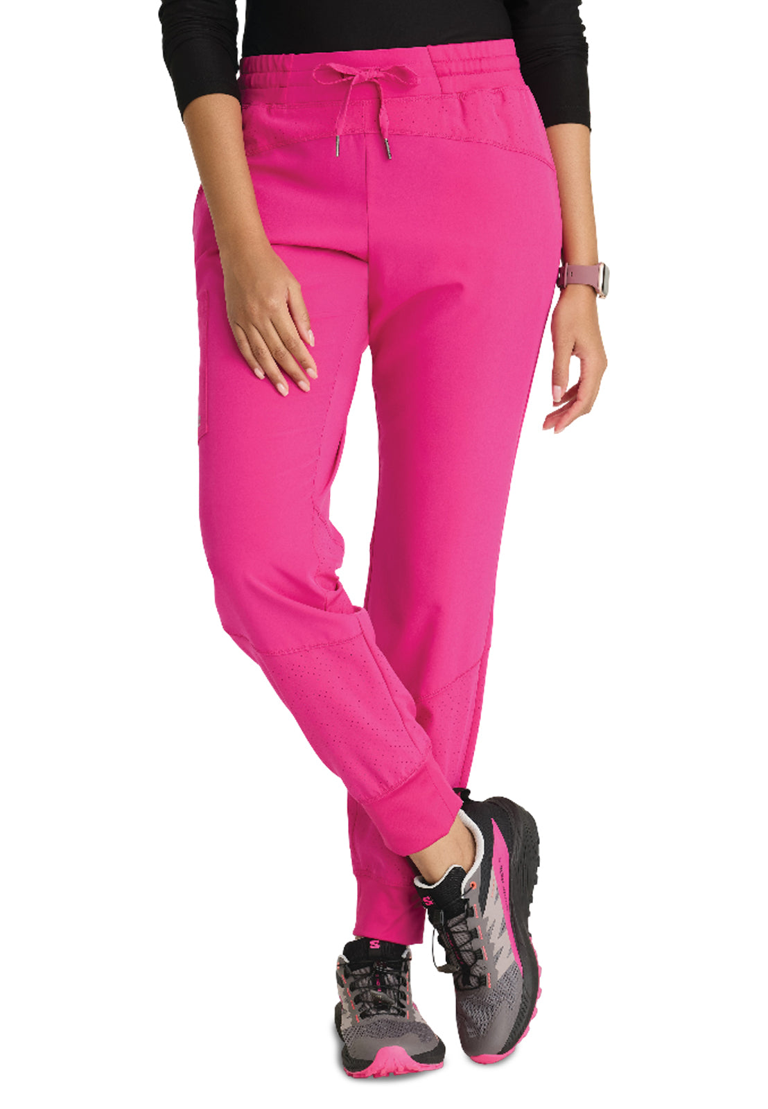 Women's Three-Pocket Mid-Rise Boost Jogger Scrub Pant - BOP513 - Prestige Pink