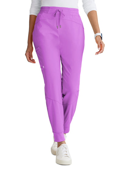 Women's Four-Way Stretch Boost Jogger Scrub Pant - BOP513 - Helio Purple