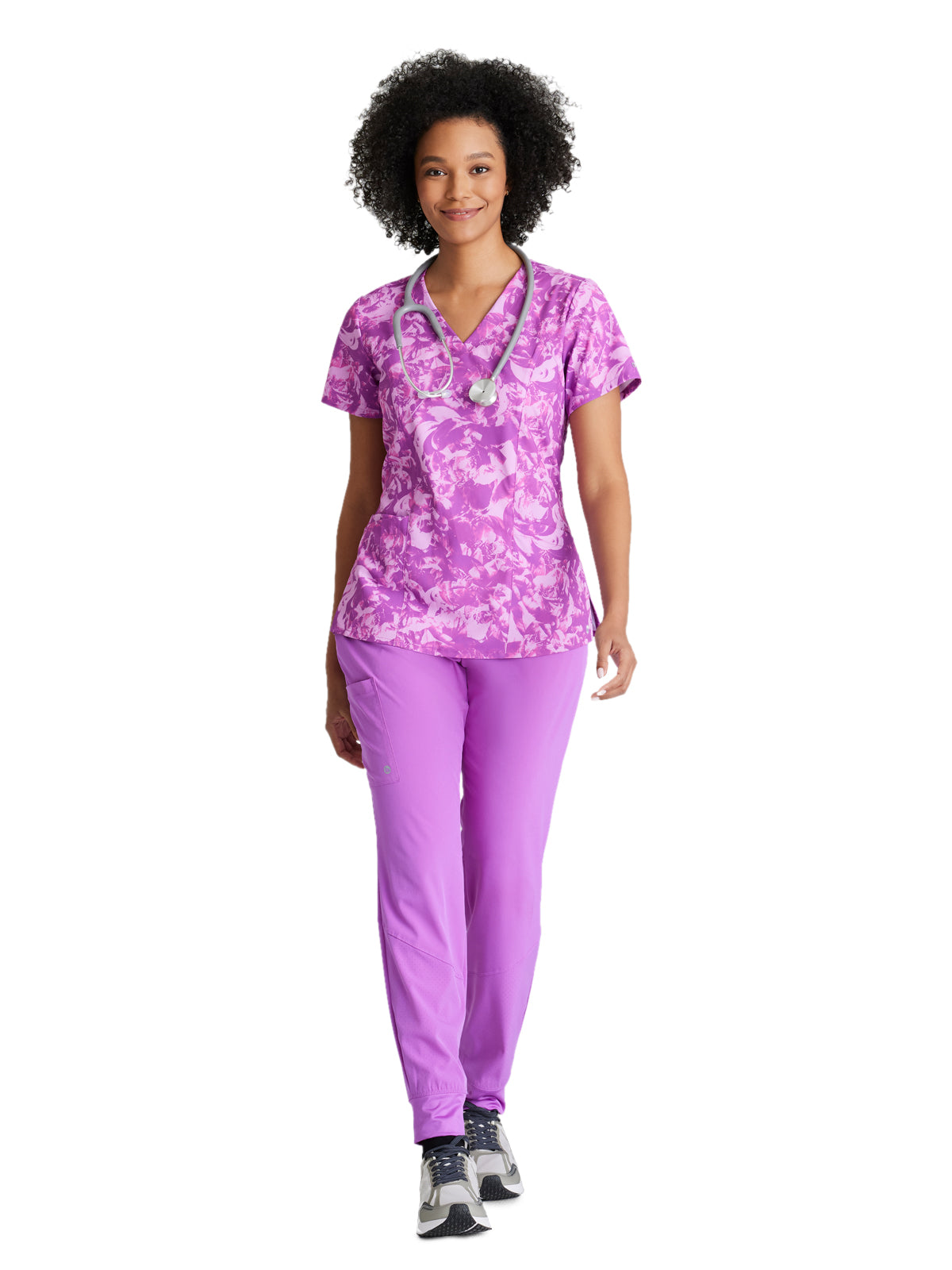 Women's Four-Way Stretch Boost Jogger Scrub Pant - BOP513 - Helio Purple