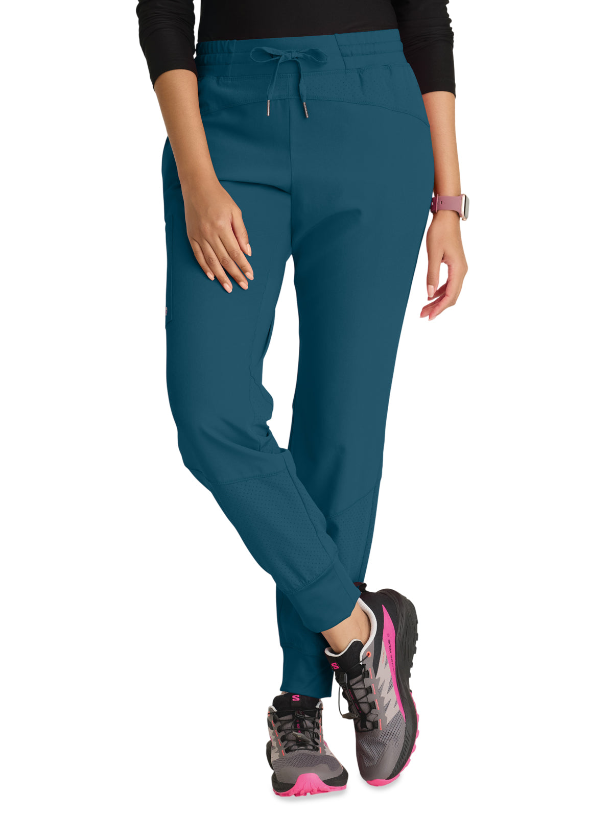 Women's Three-Pocket Mid-Rise Boost Jogger Scrub Pant - BOP513 - Bahama