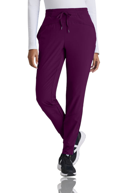 Women's Four-Way Stretch Boost Jogger Scrub Pant - BOP513 - Wine