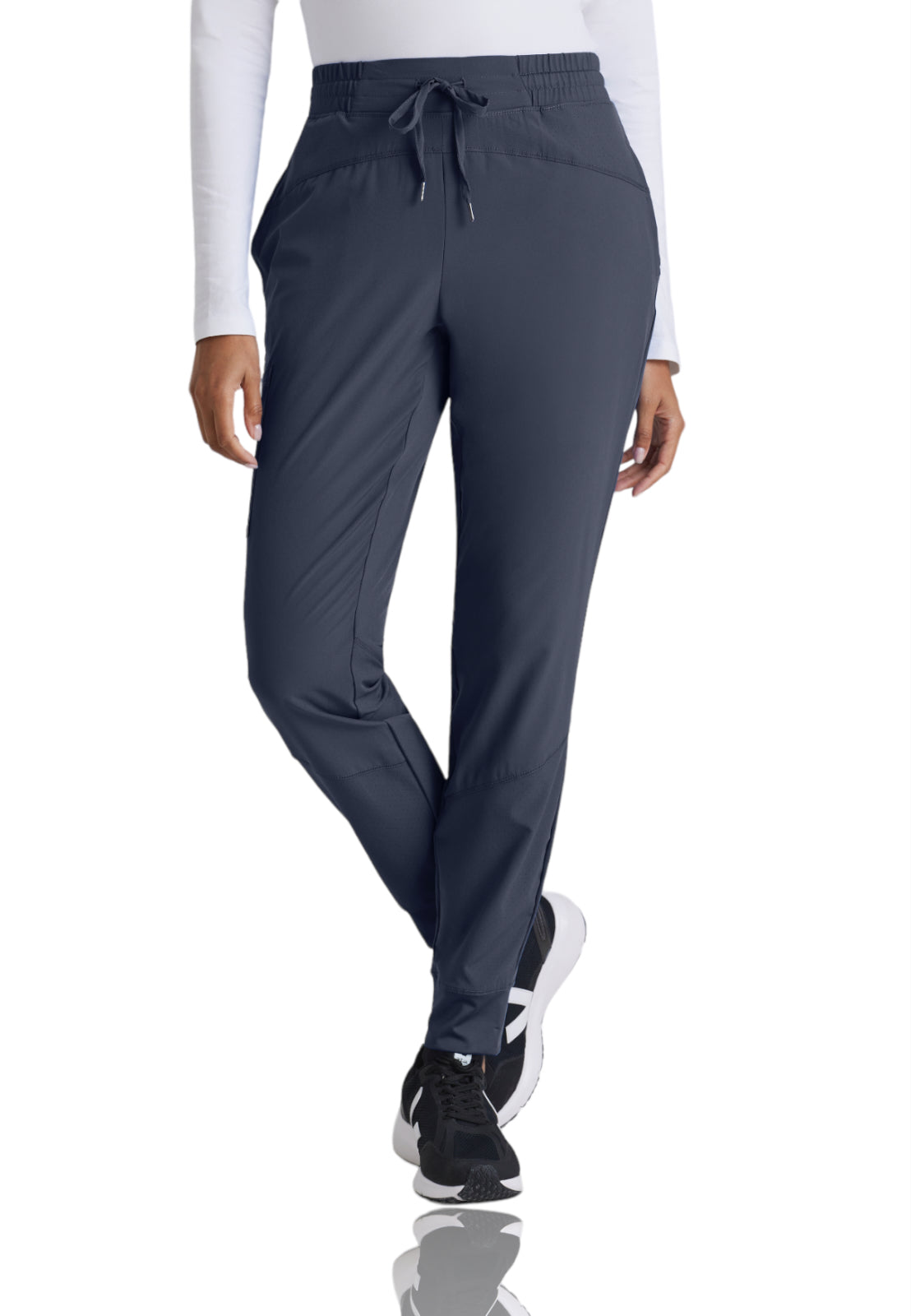 Women's Three-Pocket Mid-Rise Boost Jogger Scrub Pant - BOP513 - Steel