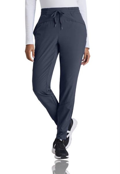 Women's Three-Pocket Mid-Rise Boost Jogger Scrub Pant - BOP513 - Steel