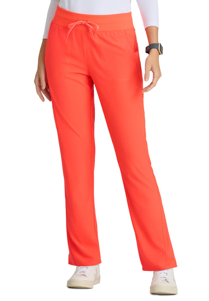 Women's Yoga-Style Uplift Scrub Pant - BOP597 - Neon Flame