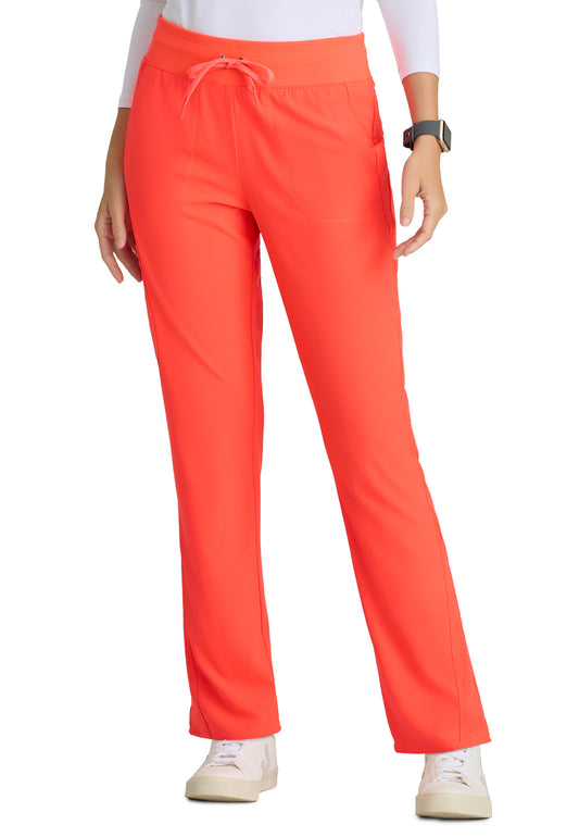 Women's Yoga-Style Uplift Scrub Pant - BOP597 - Neon Flame