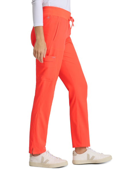 Women's Yoga-Style Uplift Scrub Pant - BOP597 - Neon Flame