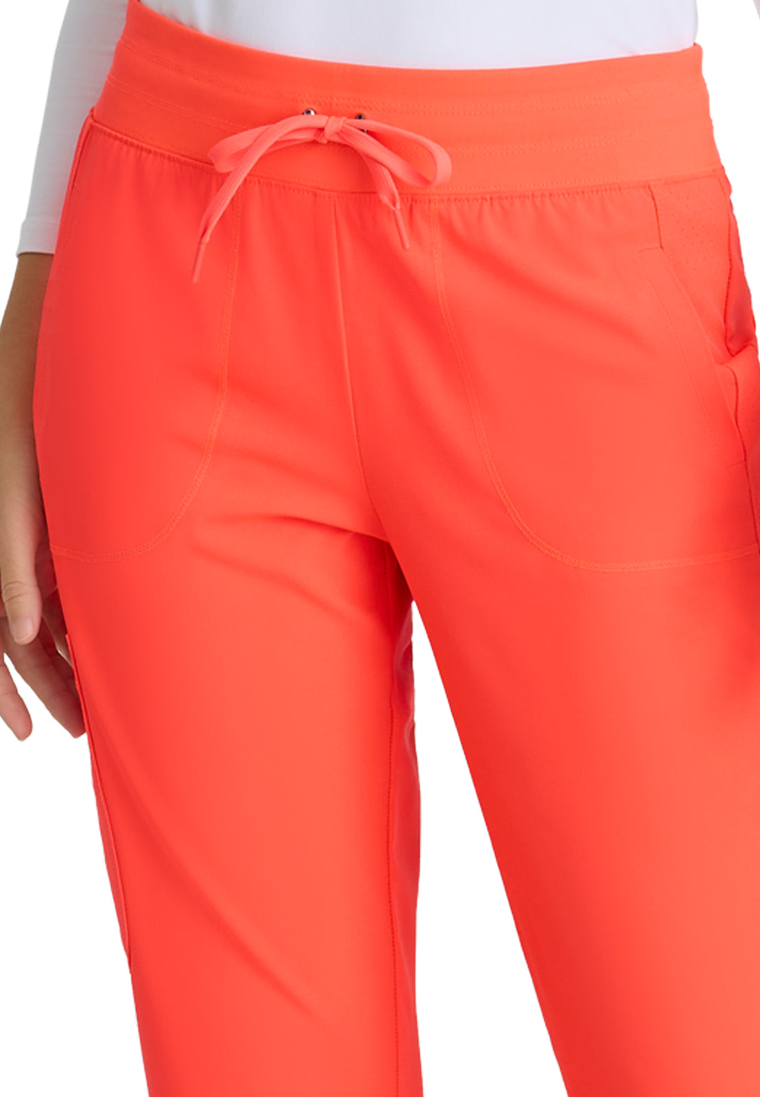 Women's Yoga-Style Uplift Scrub Pant - BOP597 - Neon Flame