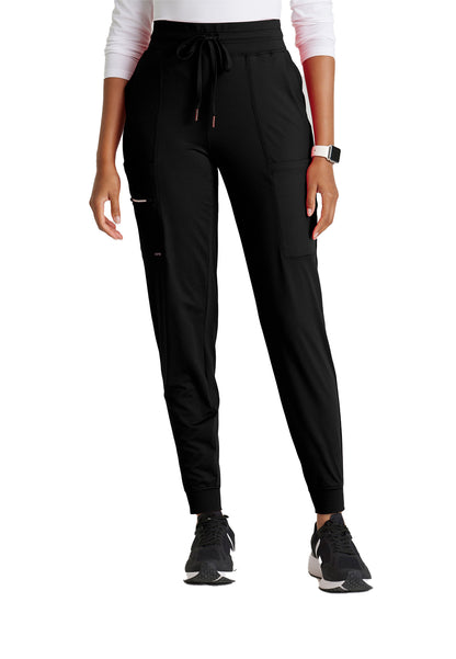 Women's 5 Pocket Drawcord Waistband Jogger Pant - BOP631 - Black