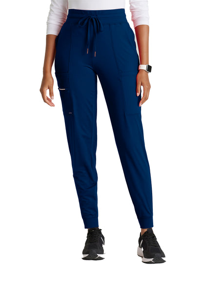 Women's 5 Pocket Drawcord Waistband Jogger Pant - BOP631 - Indigo (Navy)