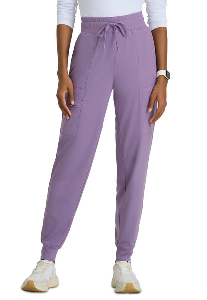 Women's 5 Pocket Drawcord Waistband Jogger Scrub Pant - BOP631 - Dusty Lavender