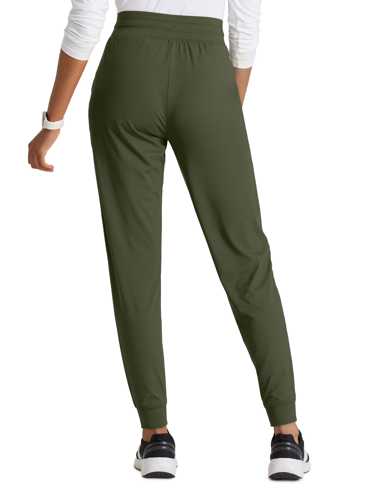 Women's 5 Pocket Drawcord Waistband Jogger Scrub Pant - BOP631 - Olive