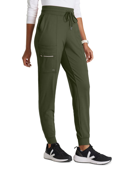 Women's 5 Pocket Drawcord Waistband Jogger Scrub Pant - BOP631 - Olive