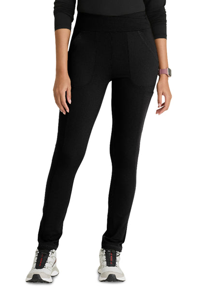 Women's Six Pocket Strive Slim Fit Scrub Pant - BOP700 - Black