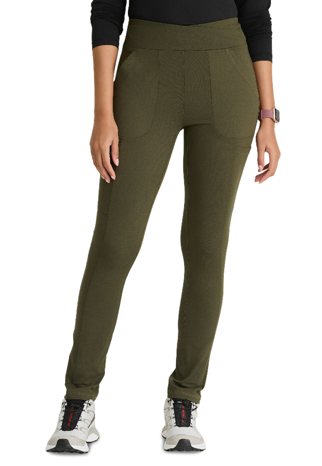 Women's Six Pocket Strive Slim Fit Scrub Pant - BOP700 - Olive