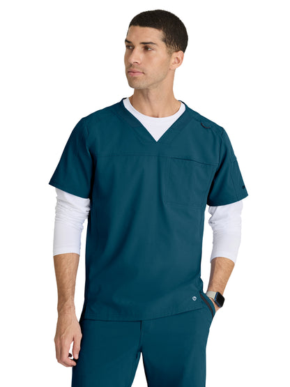 Men's Two-Pocket V-Neck Velocity Scrub Top - BOT195 - Bahama
