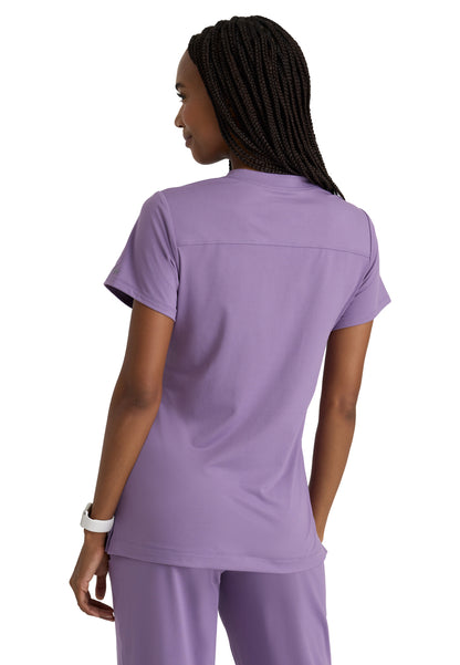 Women's 2 Pocket V-Neck Scrub Top - BOT209 - Dusty Lavender