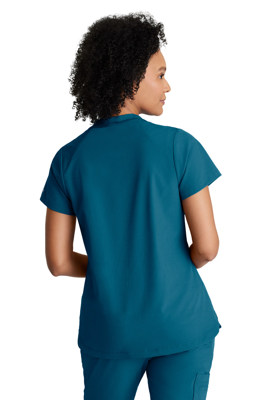 Women's 2 Pocket Banded Zip Collar Flux Scrub Top - BOT216 - Bahama