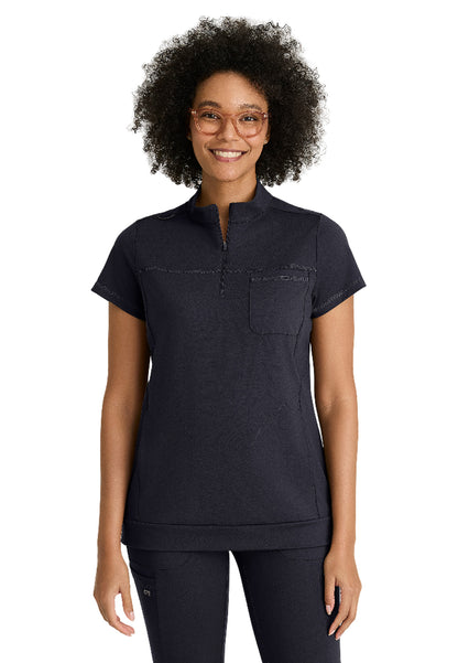 Women's Three Pocket Vigor Classic Fit Scrub Top - BOT270 - Steel