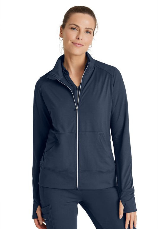 Women's Two-Pocket Arena Warm-Up Scrub Jacket - BOW896 - Steel