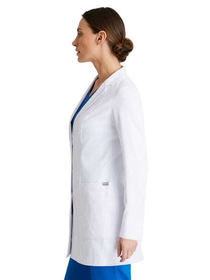 Women's 3 Pocket 30" 3 Button Merit Lab Coat - BRC961 - White