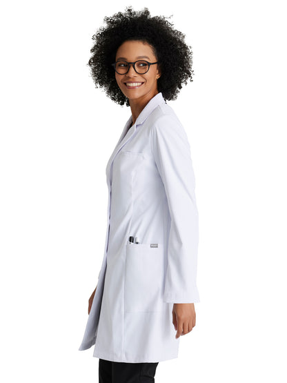 Women's 3 Pocket 35" 3 Button Grace Lab Coat - BRC966 - White